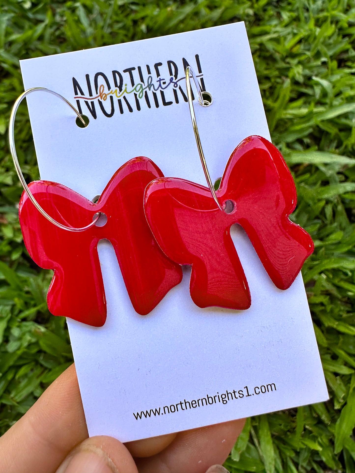 Hoops Bows - Christmas Red