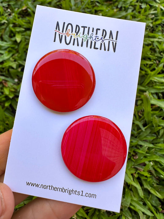 Rachel Studs - Christmas Red